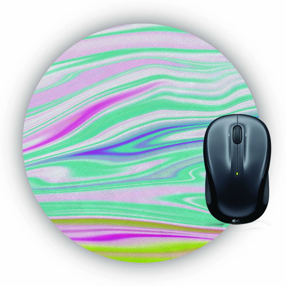 Colourful Marble Mouse Pad (Round)