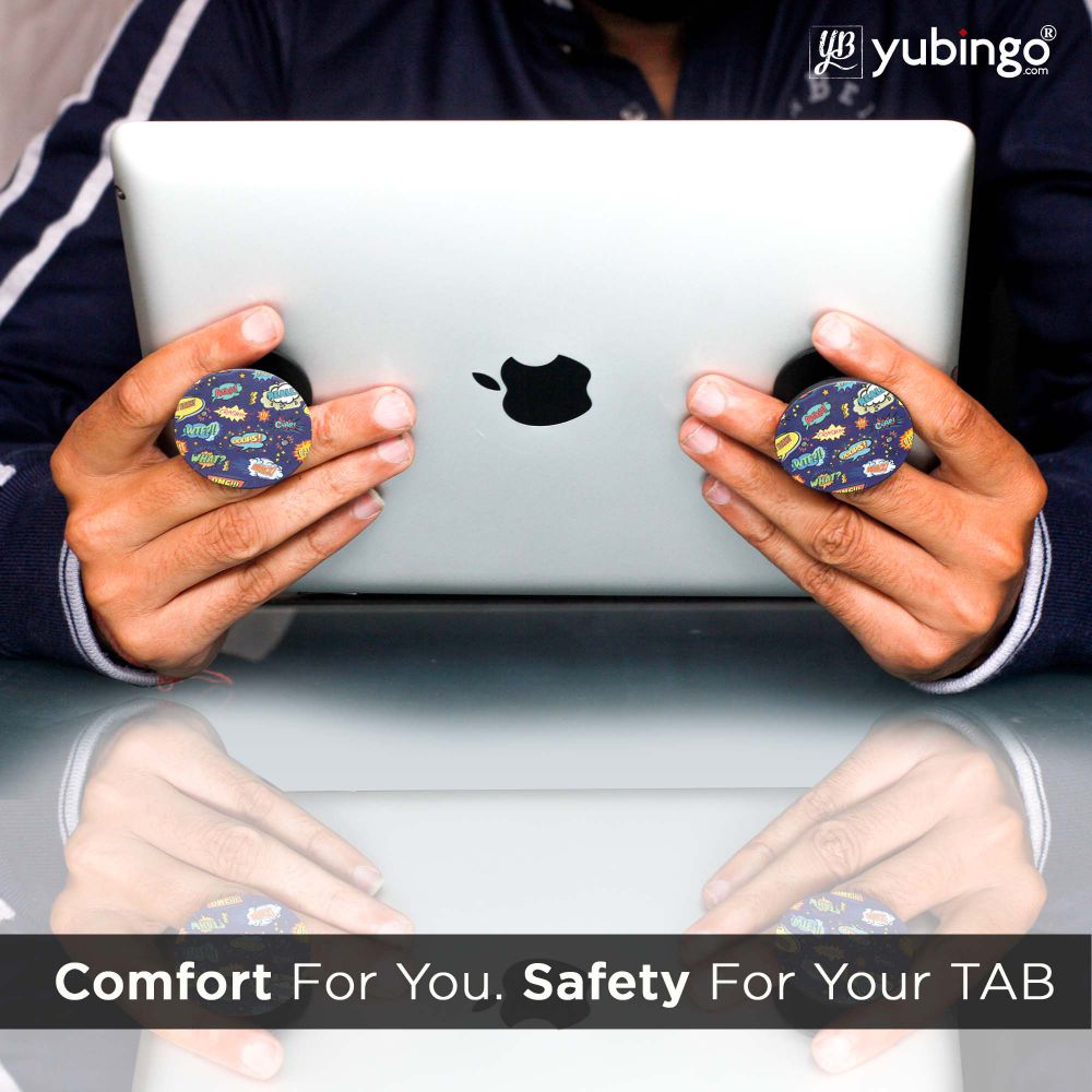 Comic Pattern Mobile Grip Stand (Black)-Image5