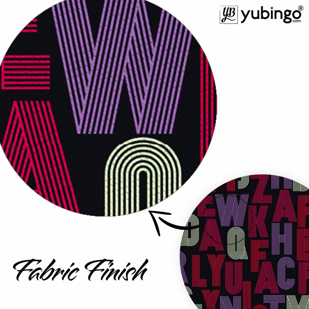 Cool Alphabets Mouse Pad (Round)-Image3