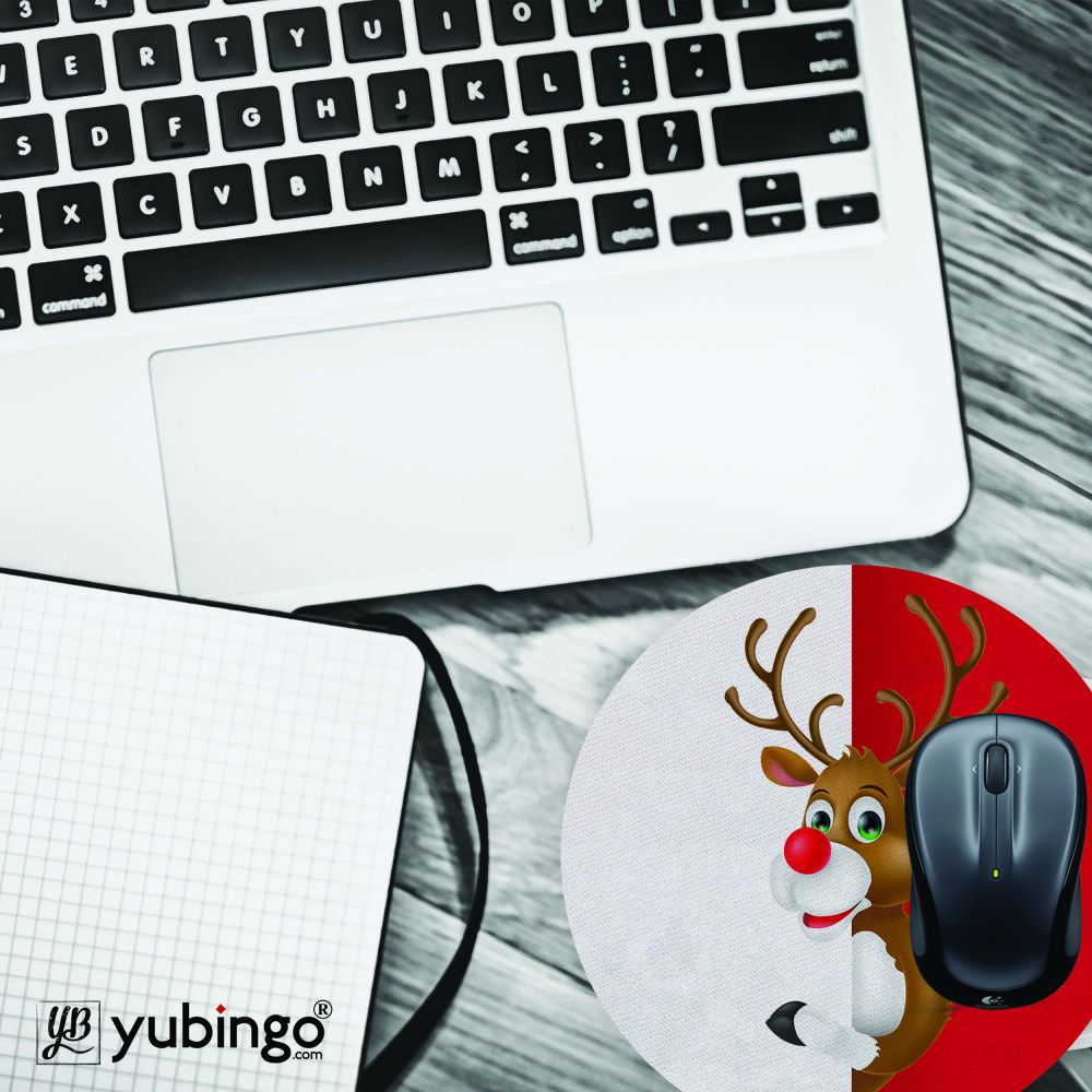 Cool Christmas Mouse Pad (Round)-Image4