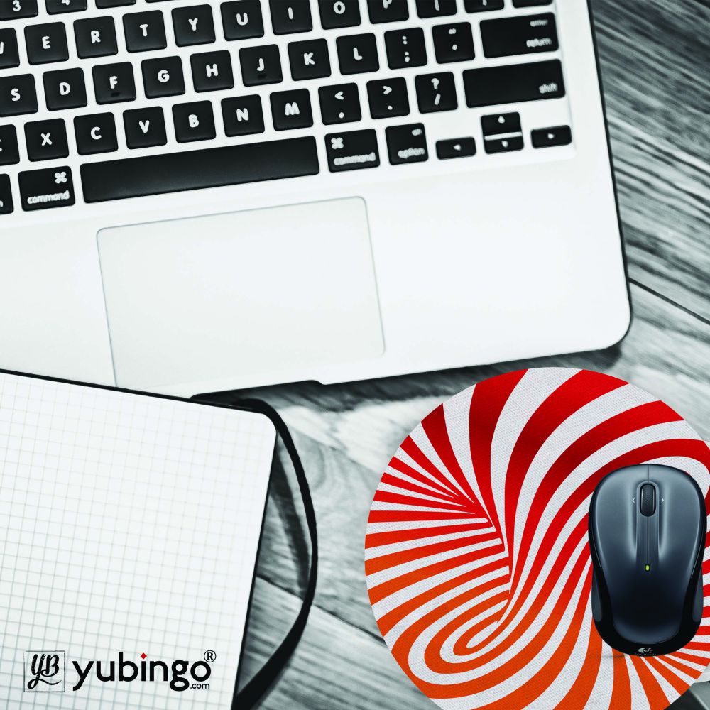 Cool Circle Pattern Mouse Pad (Round)-Image4