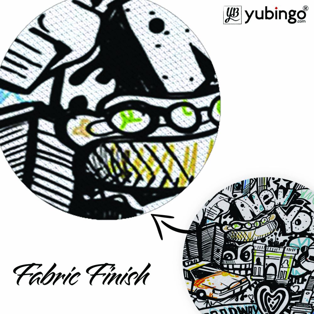 Cool Graffiti Mouse Pad (Round)-Image3
