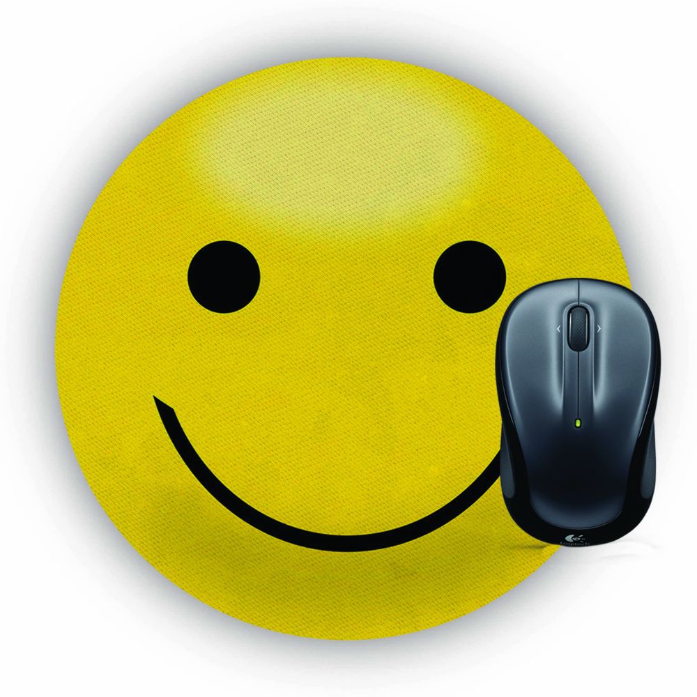 Cool Smiley Mouse Pad (Round)