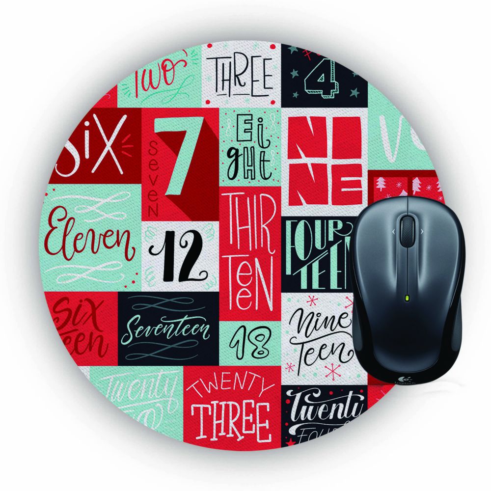 Counting Mouse Pad (Round)