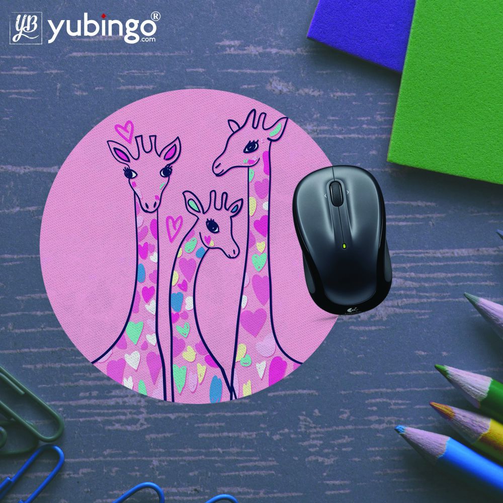 Cute Animals Mouse Pad (Round)-Image5