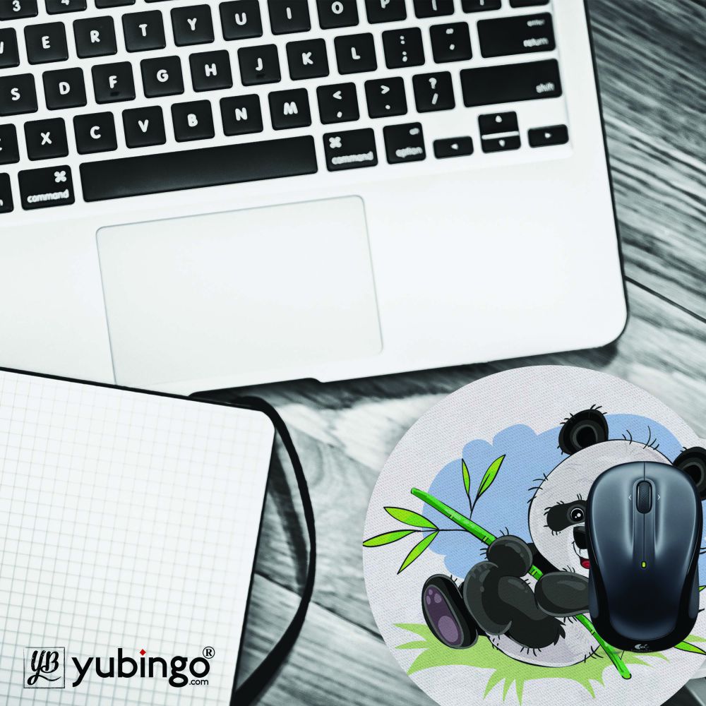 Cute Lovelu Panda Mouse Pad (Round)-Image4