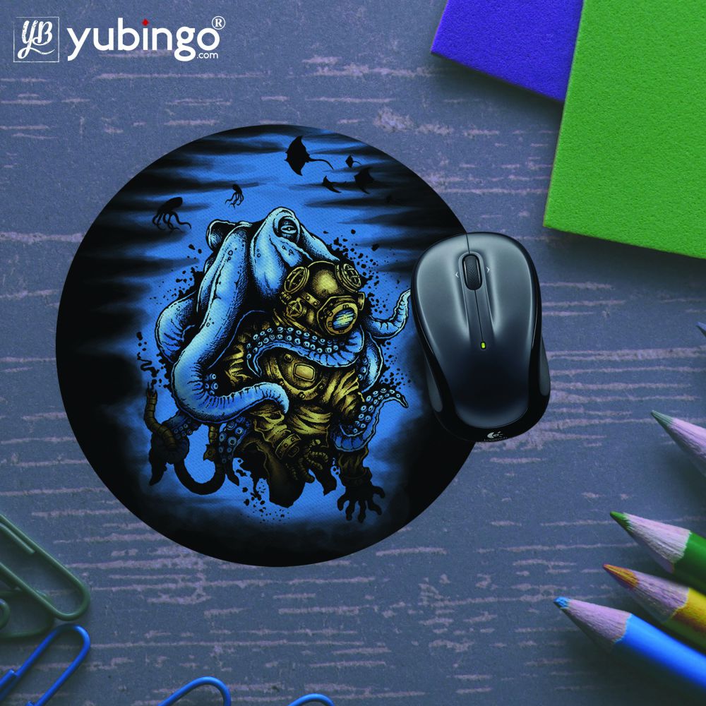 Deep Water Mystery Mouse Pad (Round)-Image5