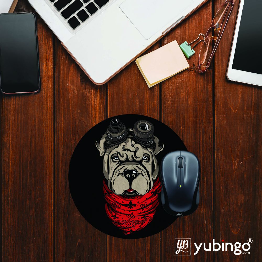 Dog Punk Mouse Pad (Round)-Image2