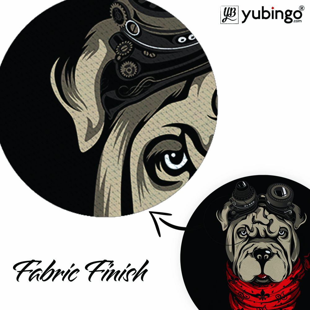 Dog Punk Mouse Pad (Round)-Image3