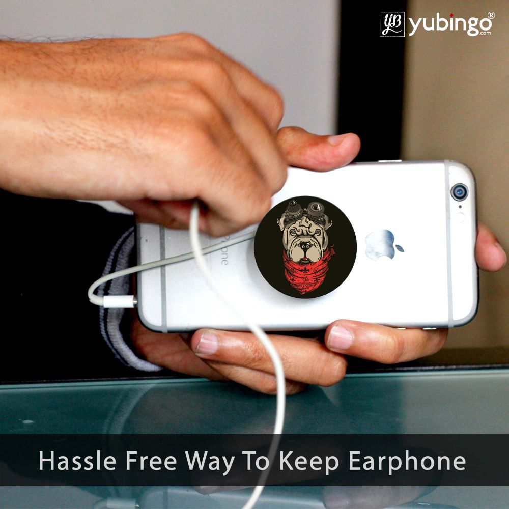 Dog Punk Mobile Grip Stand (Black)-Image4