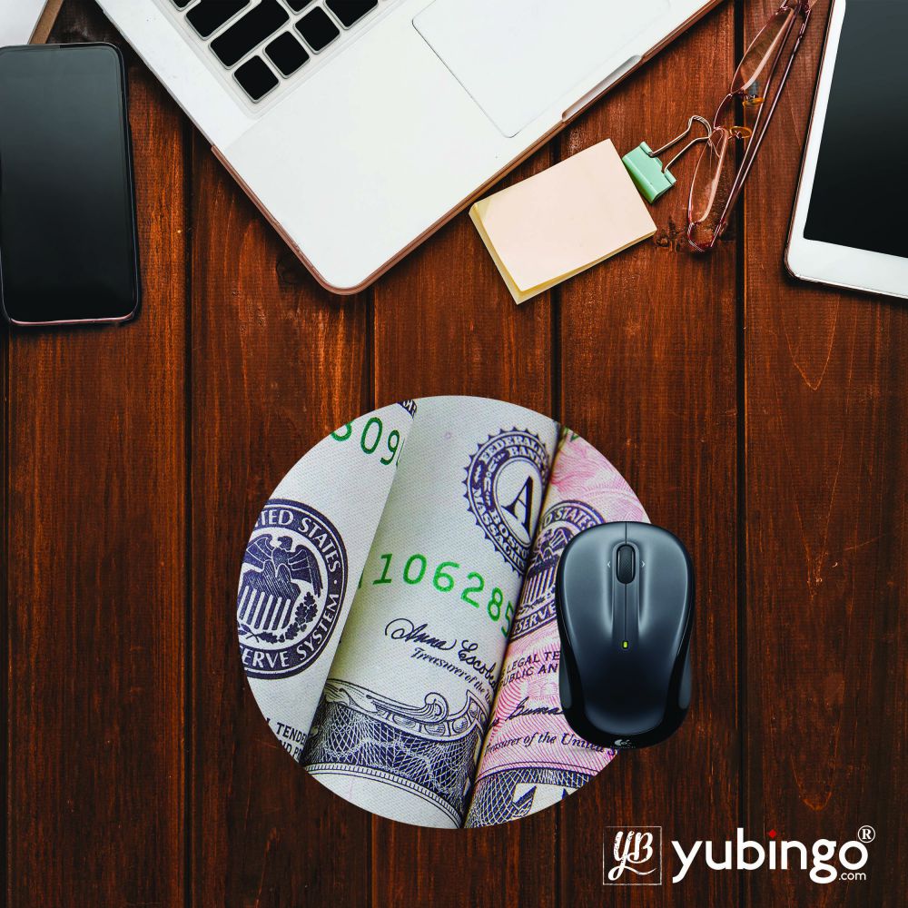 Dollars Mouse Pad (Round)-Image2