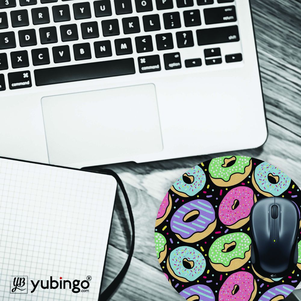 Donuts Mouse Pad (Round)-Image4