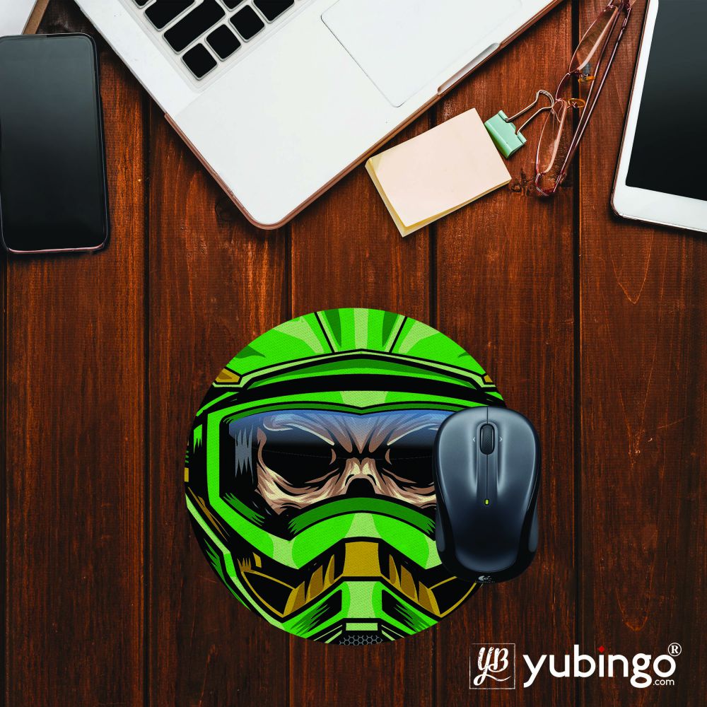 Driving Skull Mouse Pad (Round)-Image2