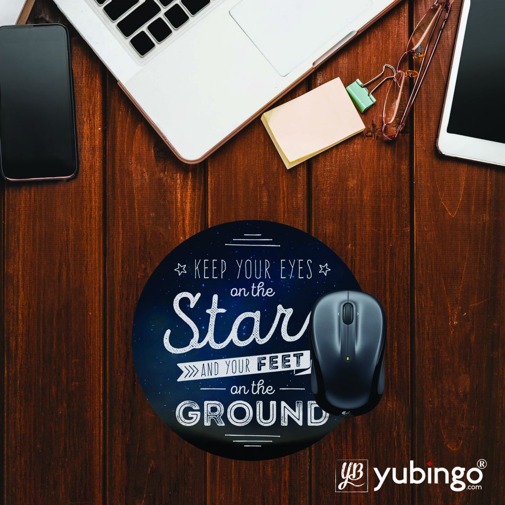 Eyes on Stars Mouse Pad (Round)-Image2