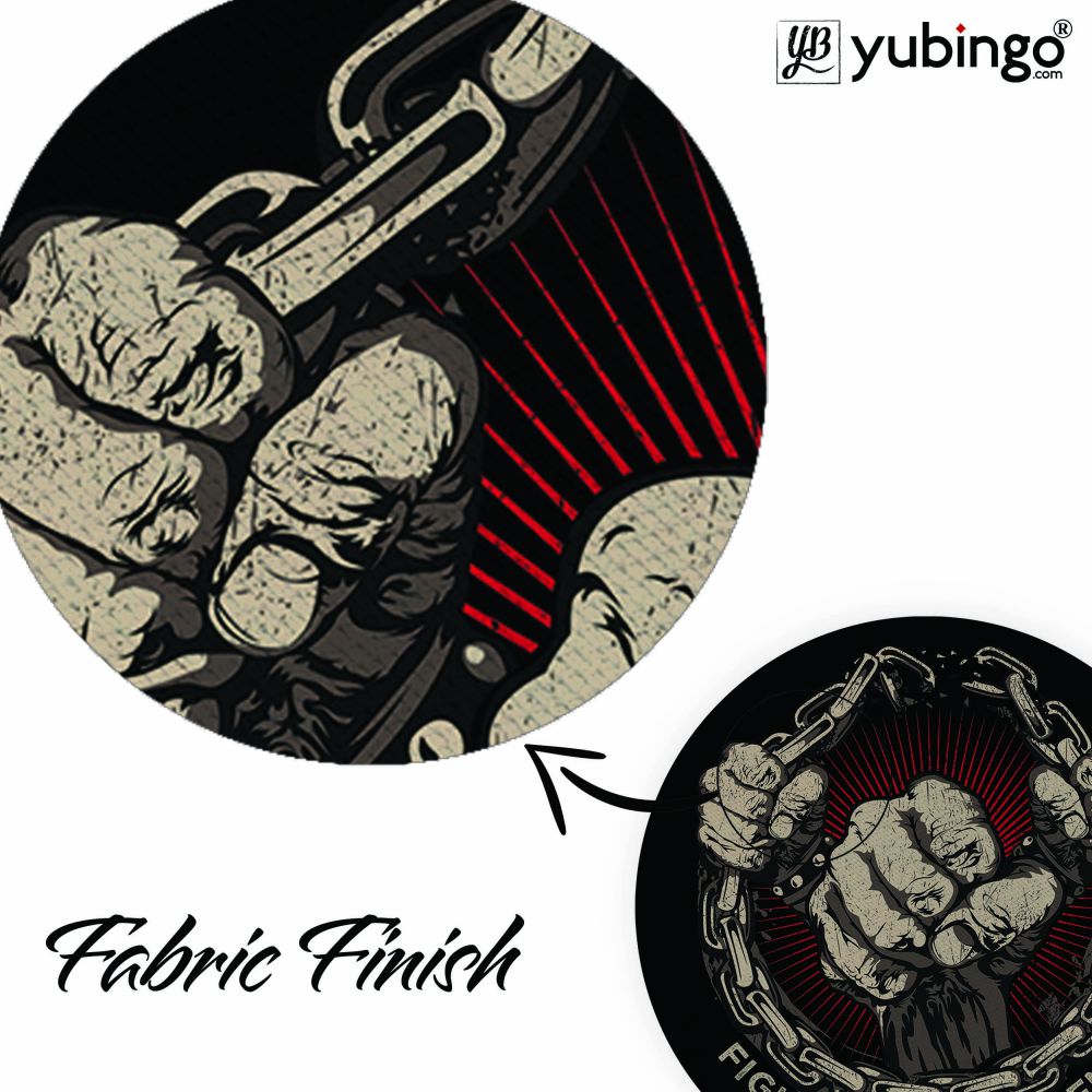 Fighting Till The End Mouse Pad (Round)-Image3