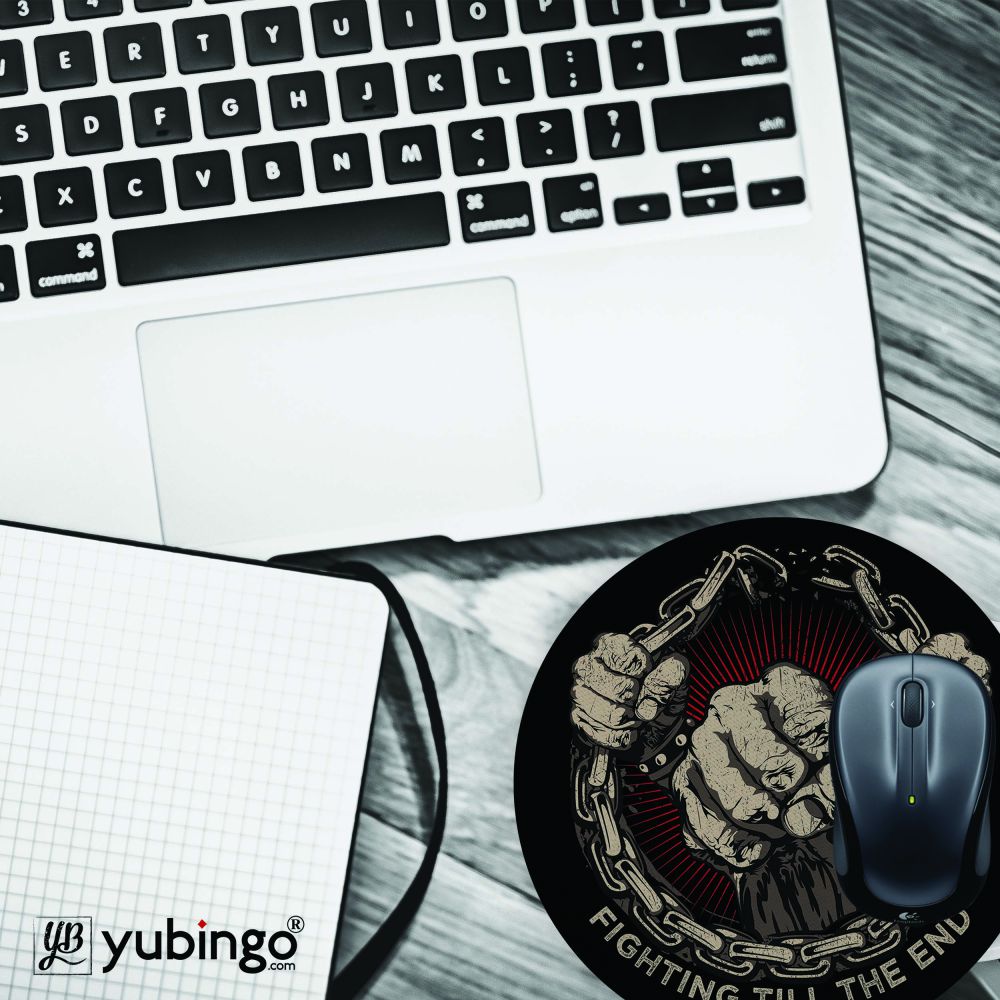 Fighting Till The End Mouse Pad (Round)-Image4