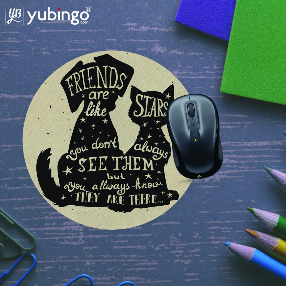 Friends are Like Star Mouse Pad (Round)-Image5