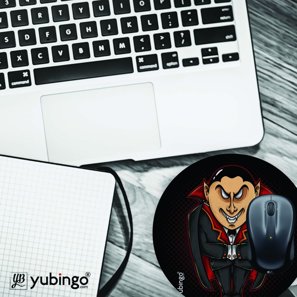 Funny Vampire Mouse Pad (Round)-Image4