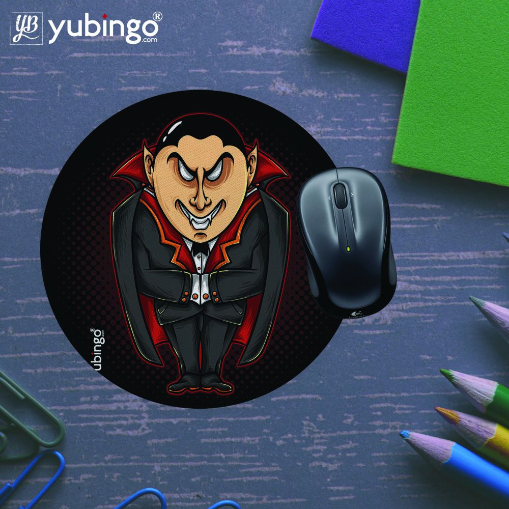 Funny Vampire Mouse Pad (Round)-Image5