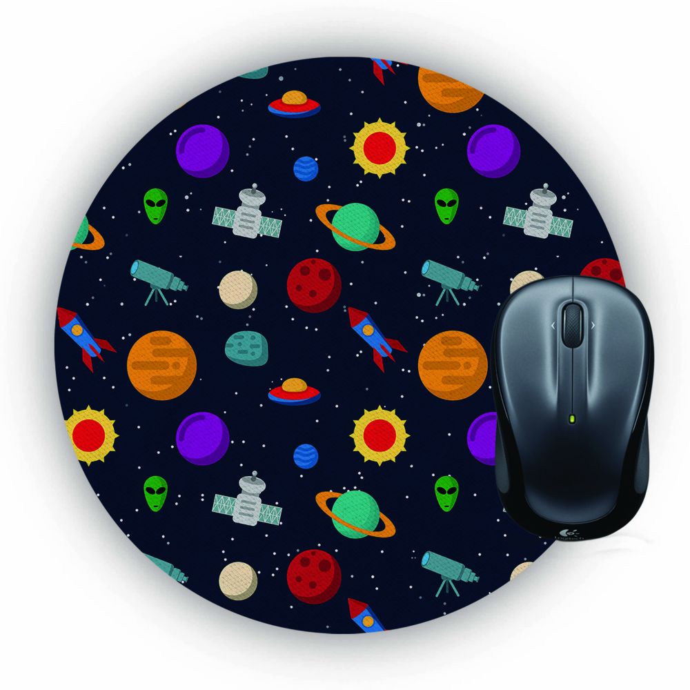 Galaxy Pattern Mouse Pad (Round)