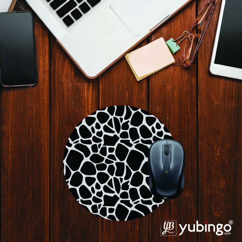 Giraffe Pattern Mouse Pad (Round)-Image2