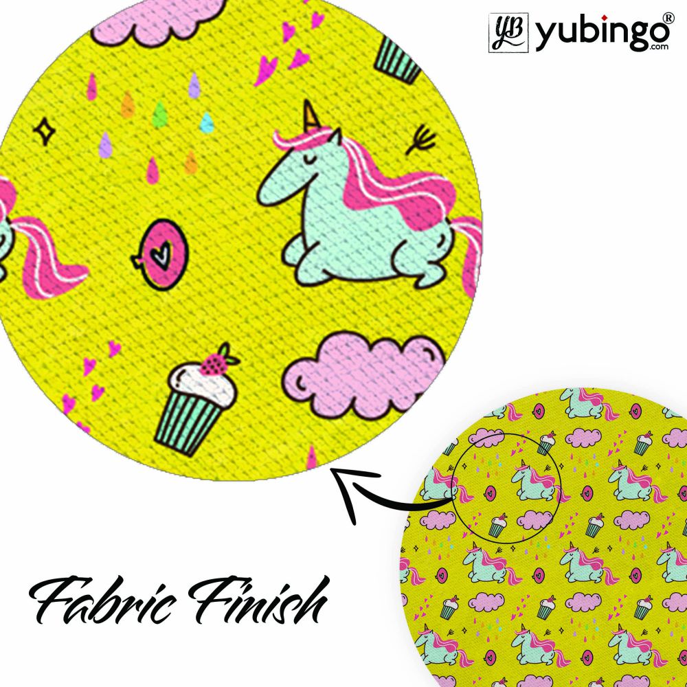Girlie Yellow Pattern Mouse Pad (Round)-Image3