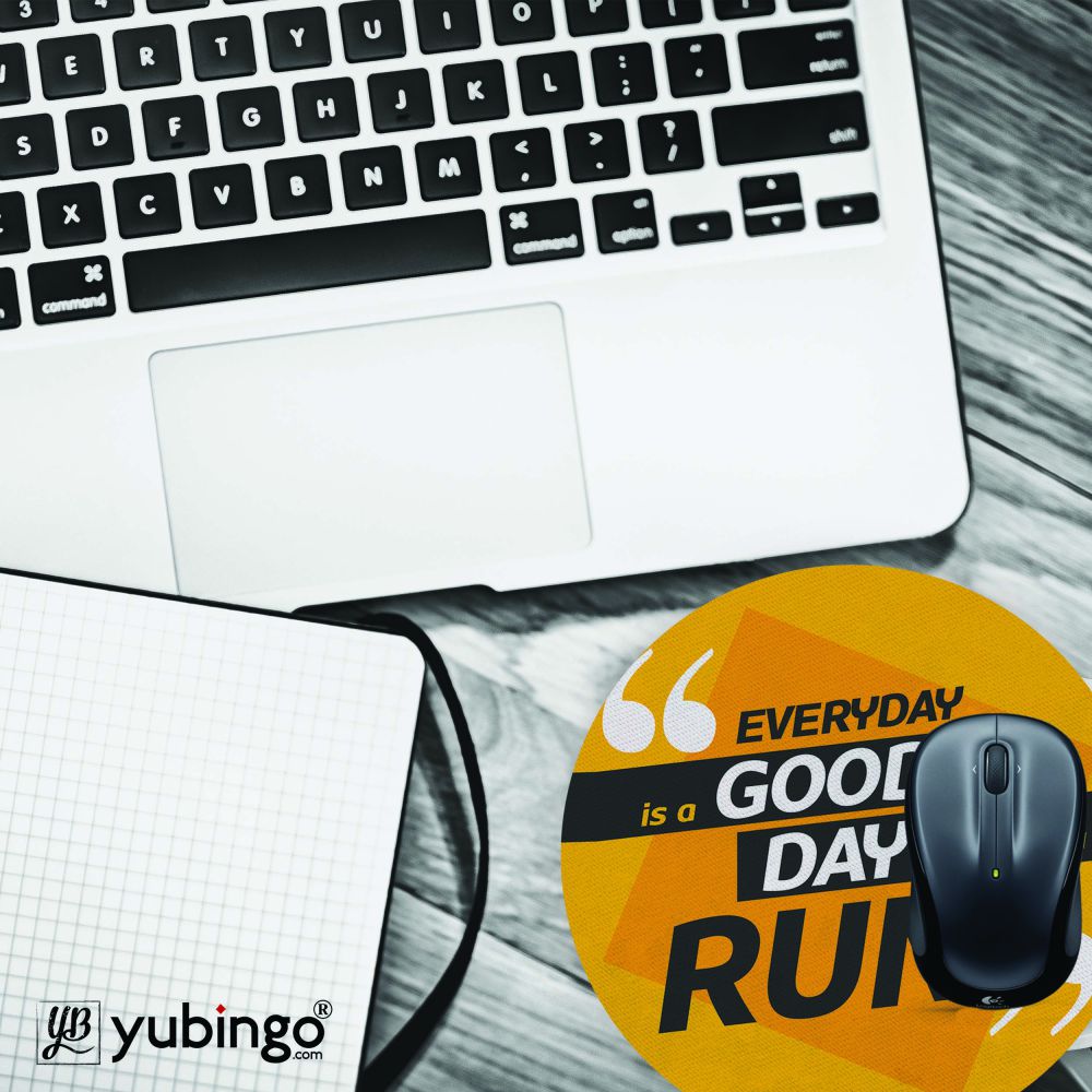 Good Day to Run Mouse Pad (Round)-Image4
