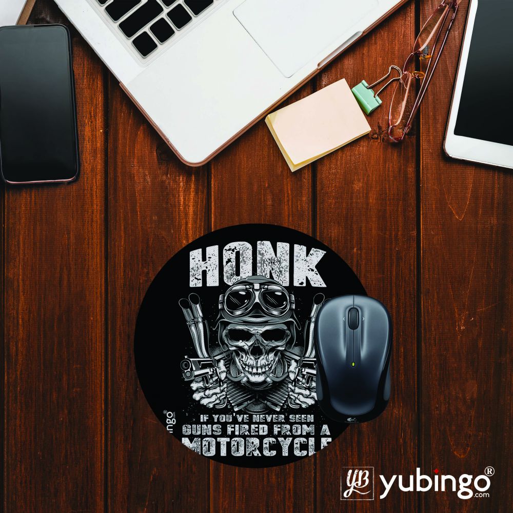 Honk At Own Risk Mouse Pad (Round)-Image2