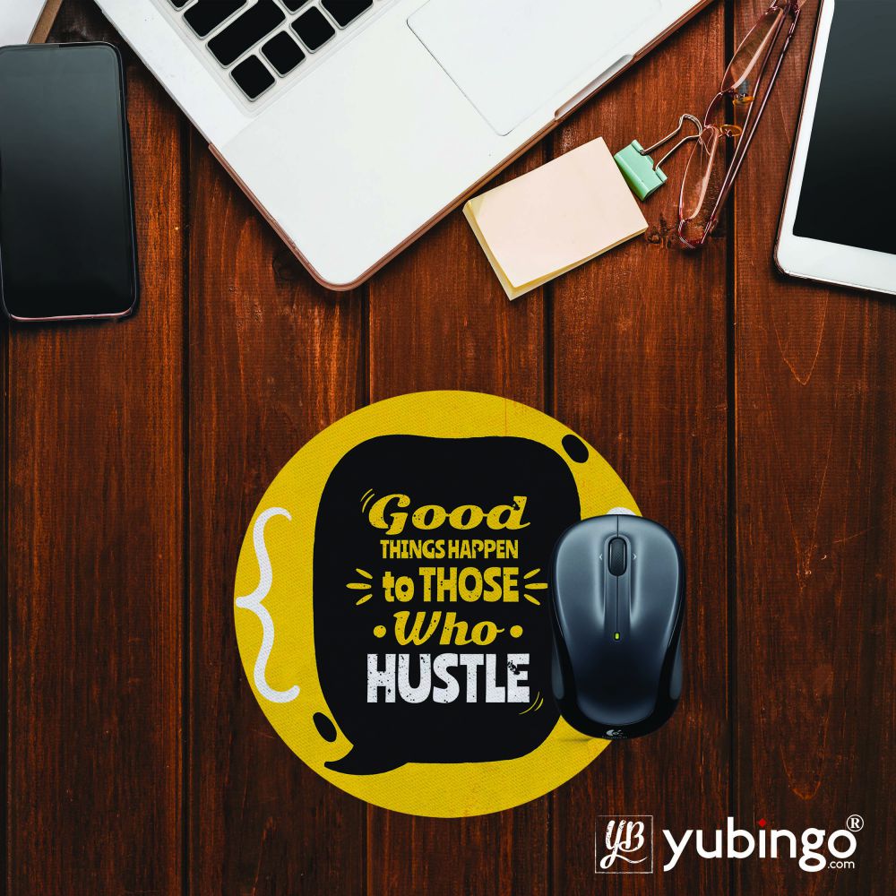 Hustle Mouse Pad (Round)-Image2