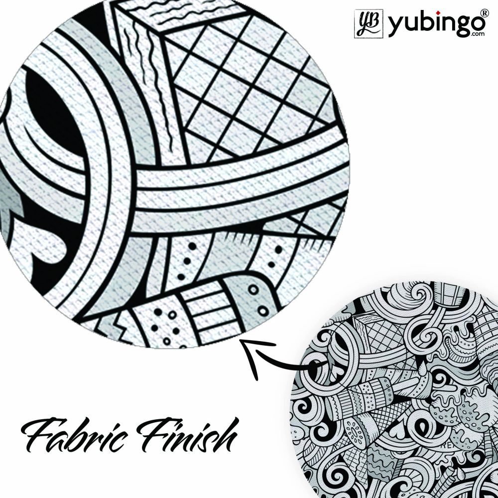 Ice Cream Sketch Mouse Pad (Round)-Image3