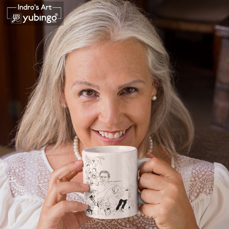 Indro's Art Satyajit Ray Coffee Mug-Image2