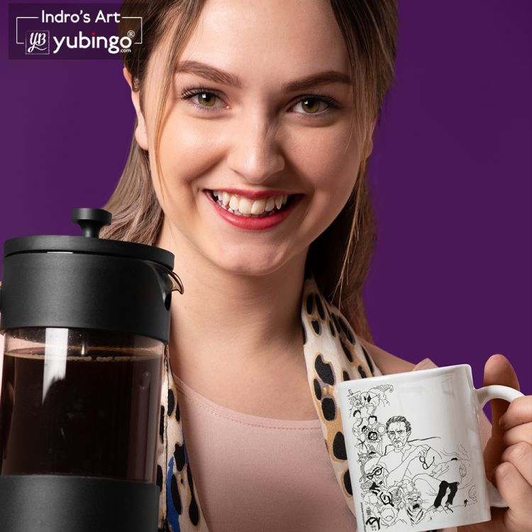 Indro's Art Satyajit Ray Coffee Mug-Image5