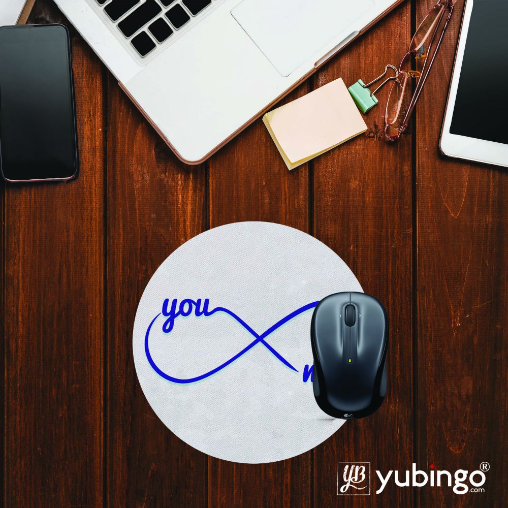 Infinite You and Me Mouse Pad (Round)-Image2