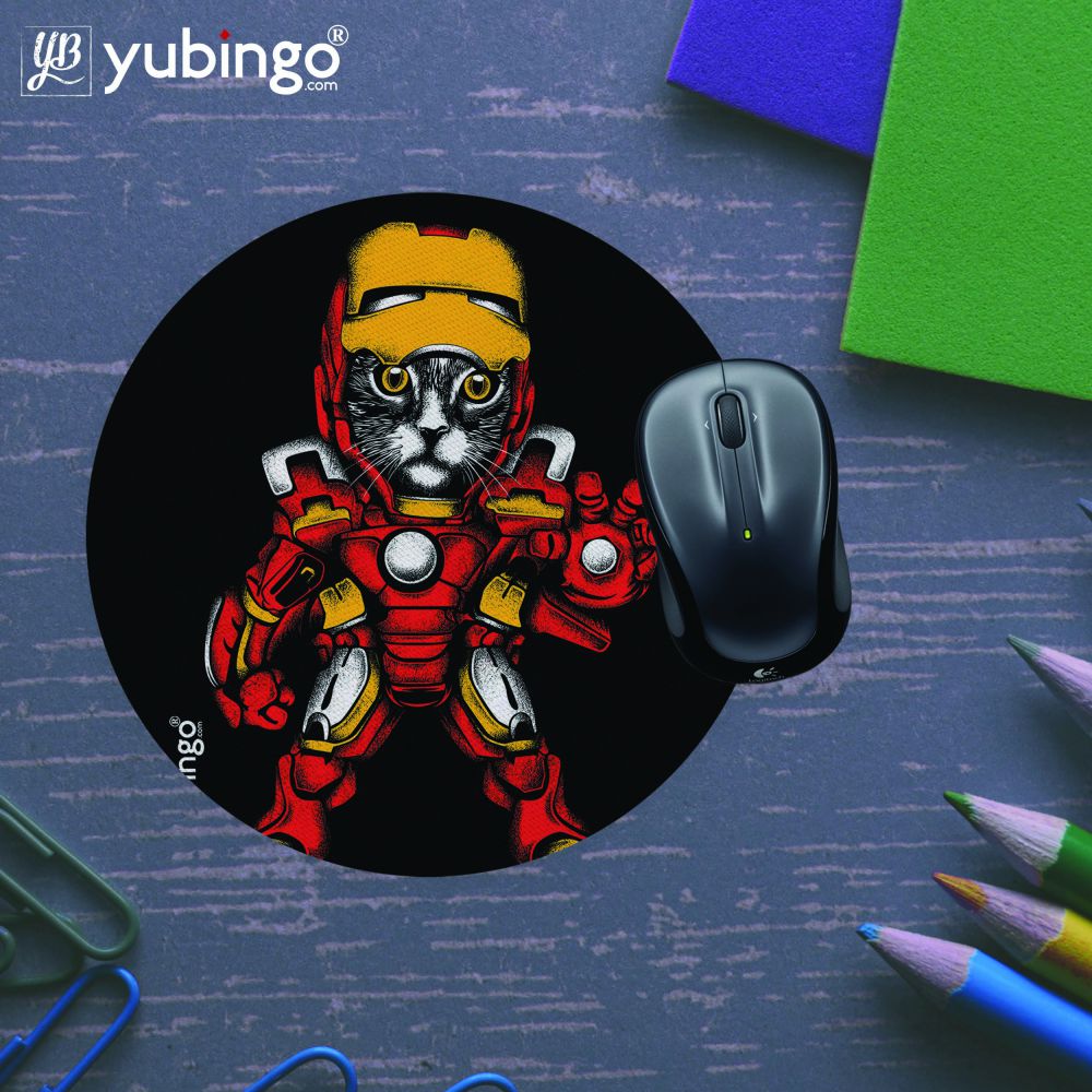 Iron Cat Mouse Pad (Round)-Image5