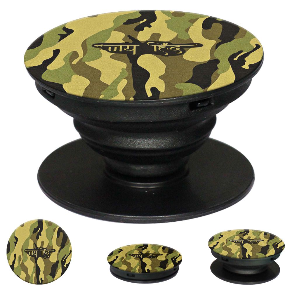 Jai Hind Mobile Grip Stand (Black)-Image2