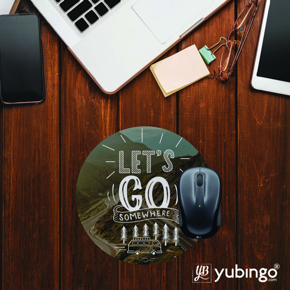 Let's Go Mouse Pad (Round)-Image2