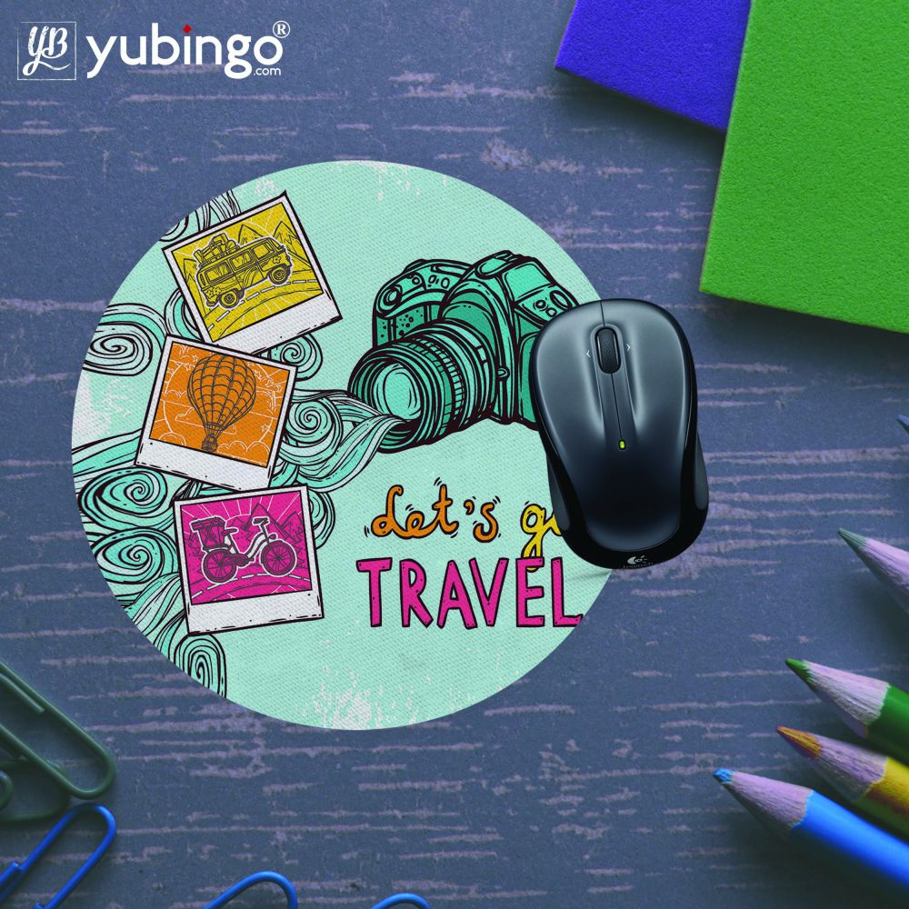 Let's Go Travel Mouse Pad (Round)-Image5