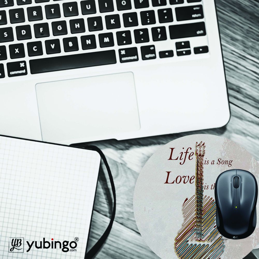 Life is a Song Mouse Pad (Round)-Image4