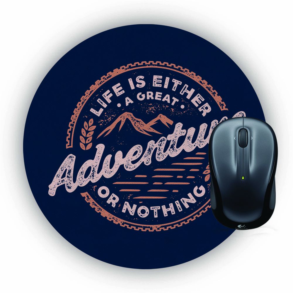 Life is Adventure Mouse Pad (Round)