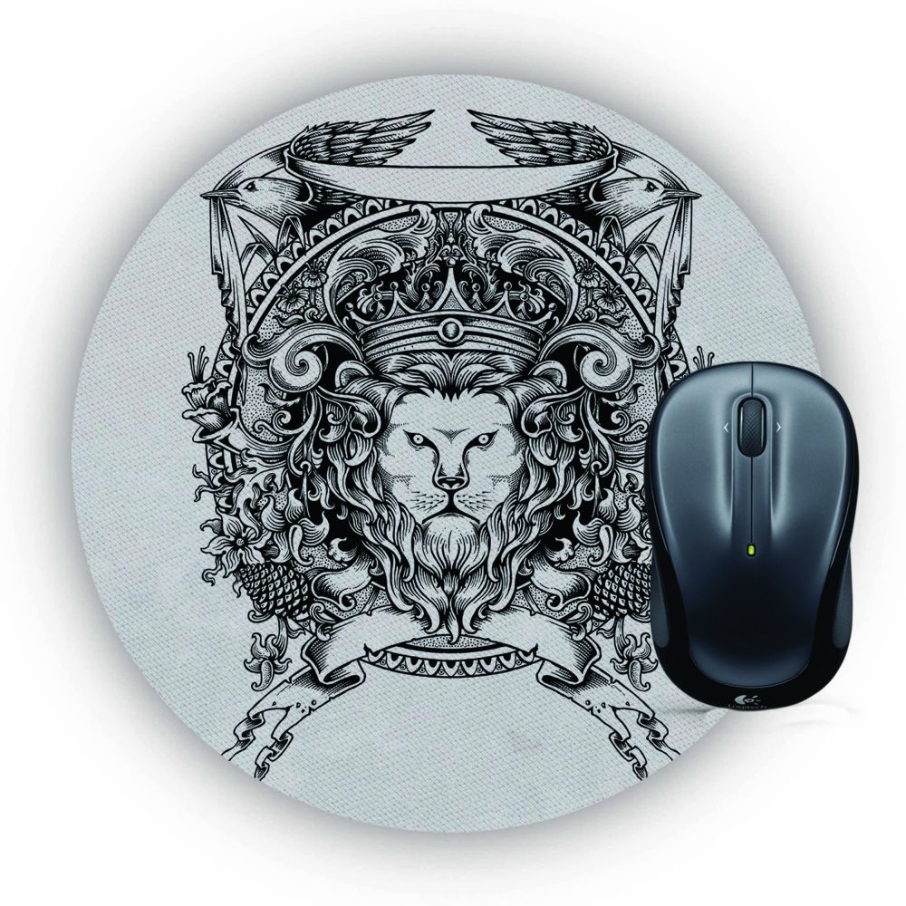 Lion Crest Mouse Pad (Round)
