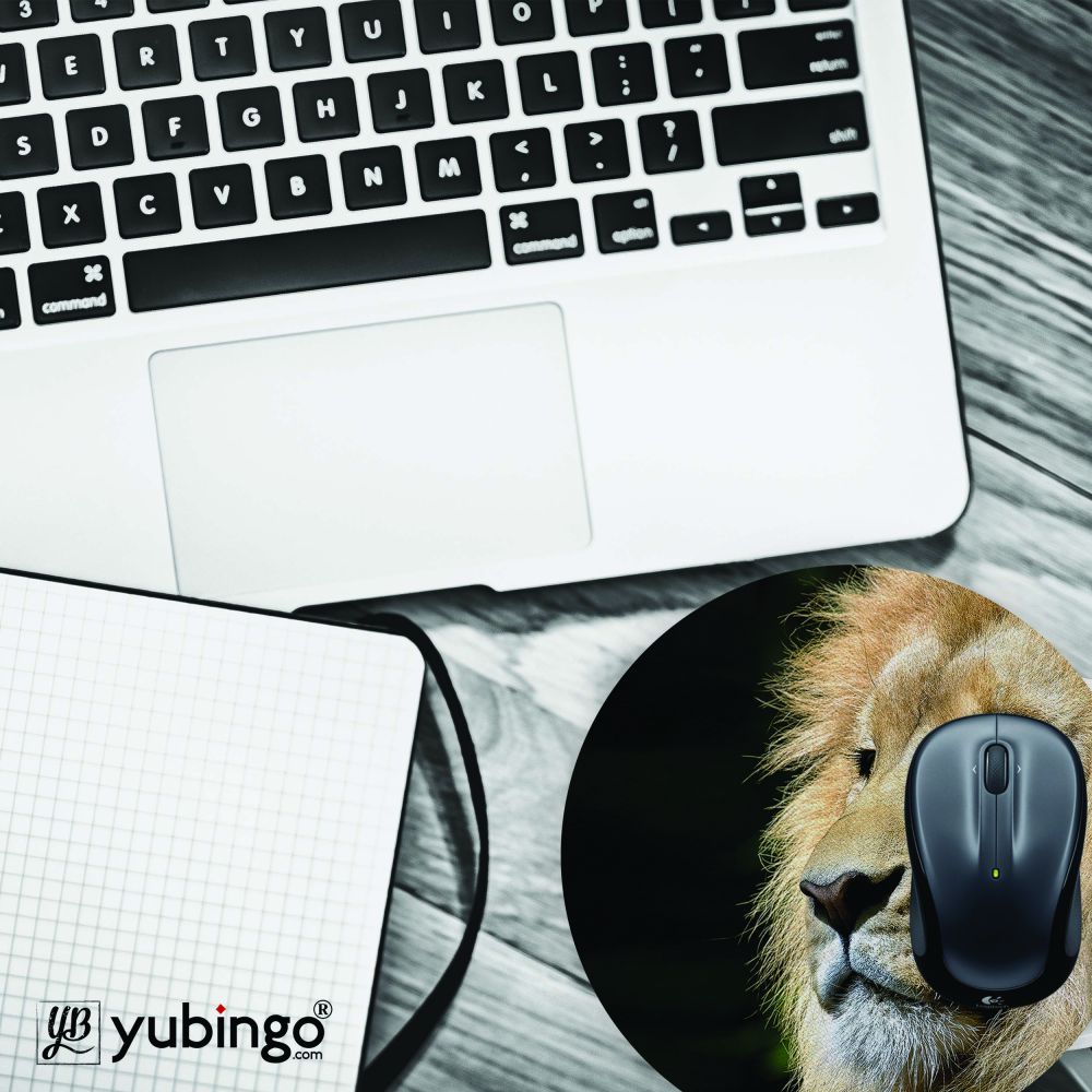 Lion Mouse Pad (Round)-Image4