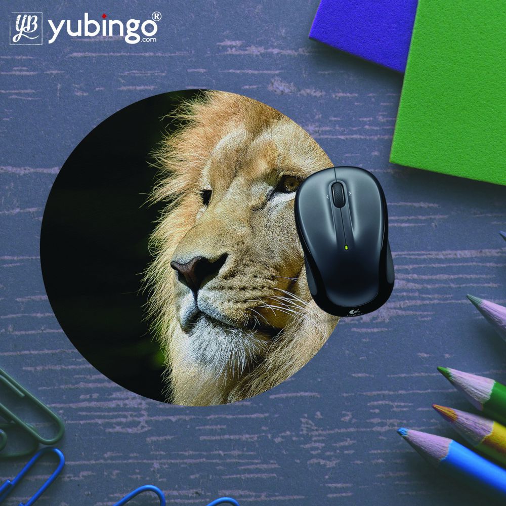 Lion Mouse Pad (Round)-Image5