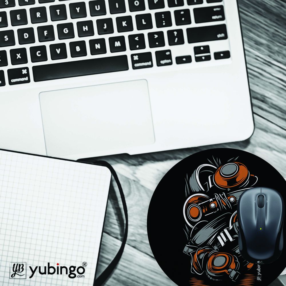 Loud Music Mouse Pad (Round)-Image4