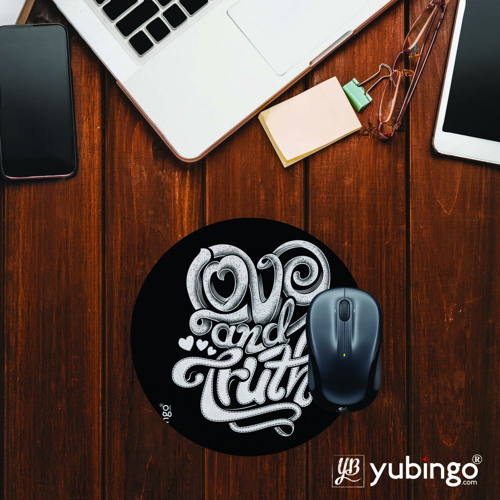 Love and Truth Mouse Pad (Round)-Image2