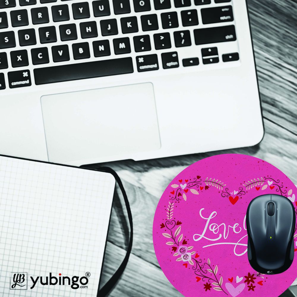 Love You Mouse Pad (Round)-Image4