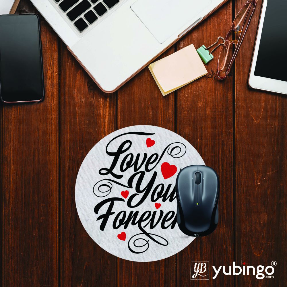 Love You Forever Mouse Pad (Round)-Image2