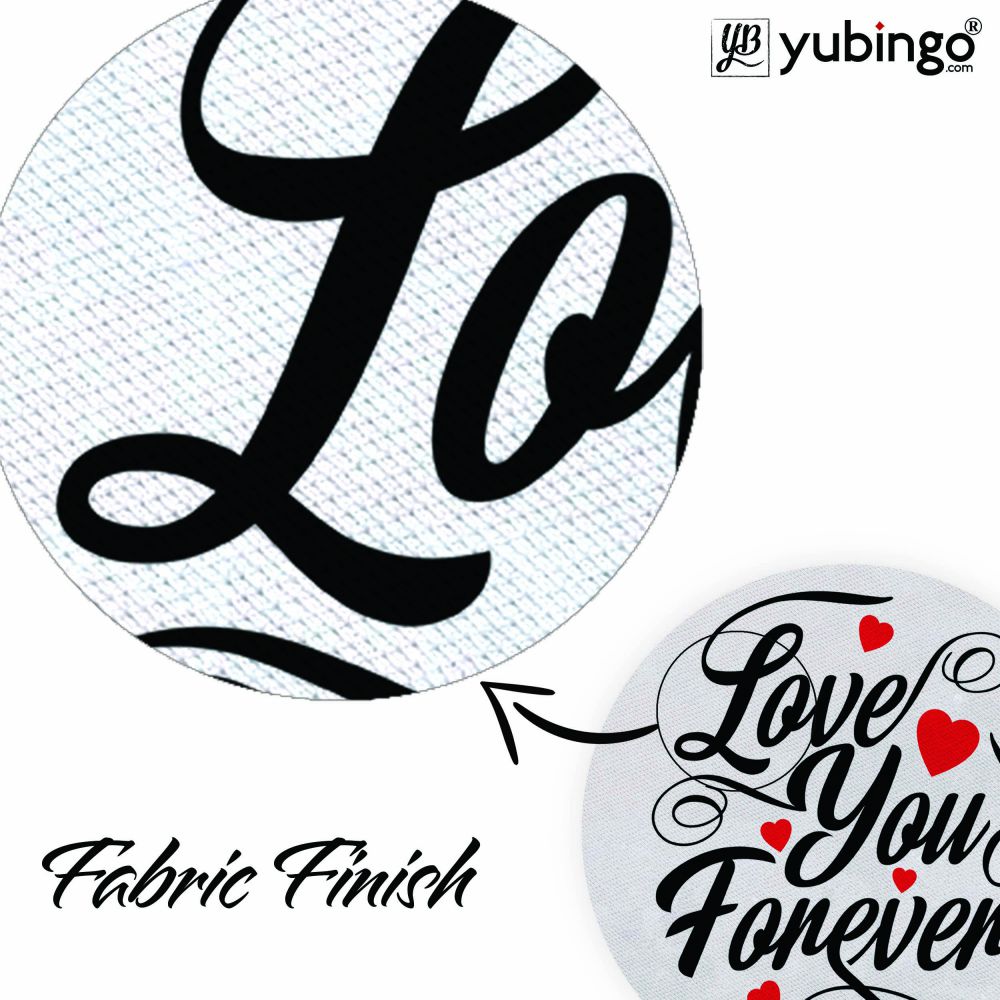 Love You Forever Mouse Pad (Round)-Image3
