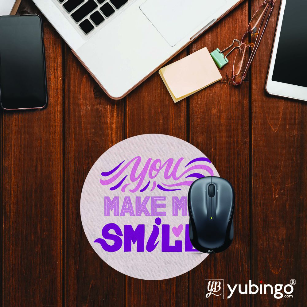 Make Me Smile Mouse Pad (Round)-Image2