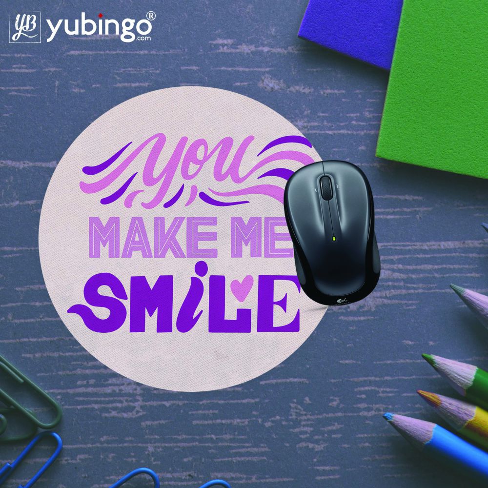 Make Me Smile Mouse Pad (Round)-Image5