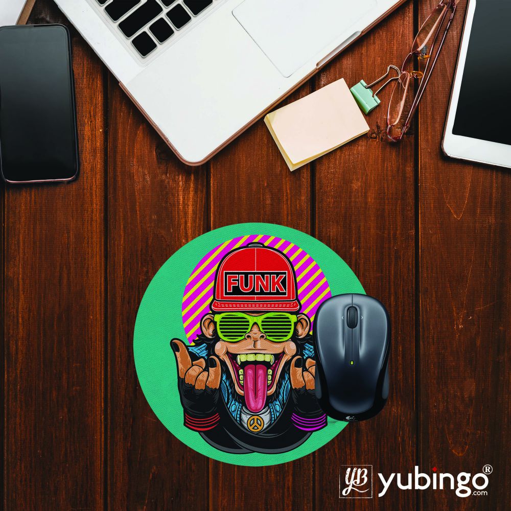 Monkey Funk Mouse Pad (Round)-Image2
